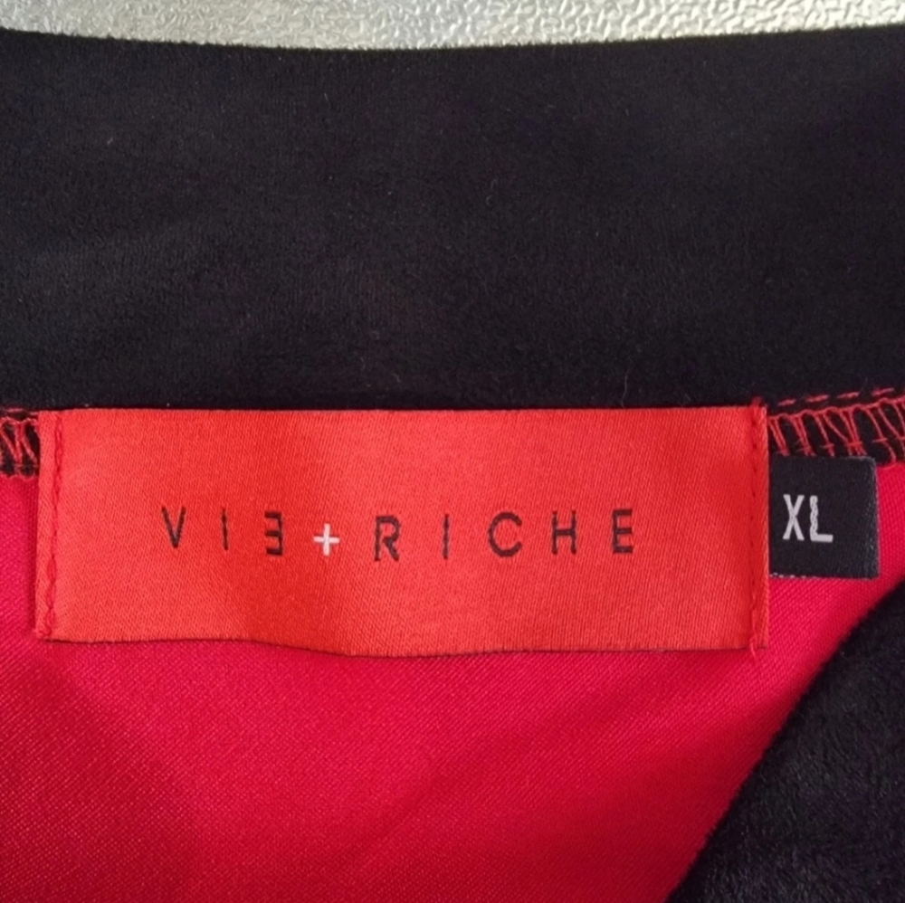Vie+Richie Jacket XL Red Mediano Rayon Red Crown Holder (EUC) - Picture 11 of 13